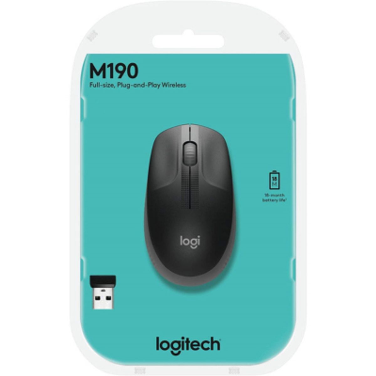 LOGITECH - MOUSE LOGITECH M190 WIRELESS FULL-SIZE RED