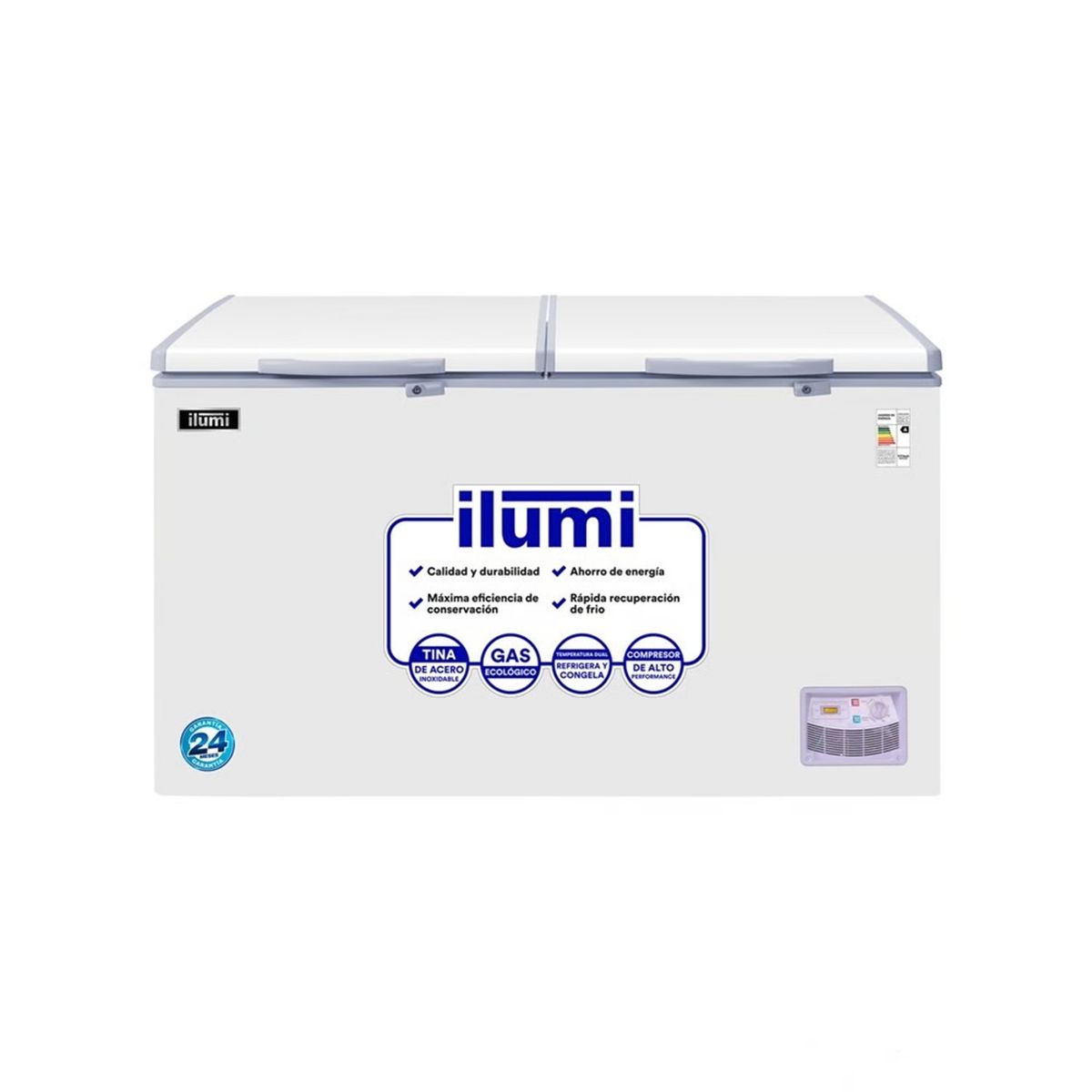 ILUMI - Congeladora Ilumi TFI-4402WH 2 Tapas 440 Lts Blanco