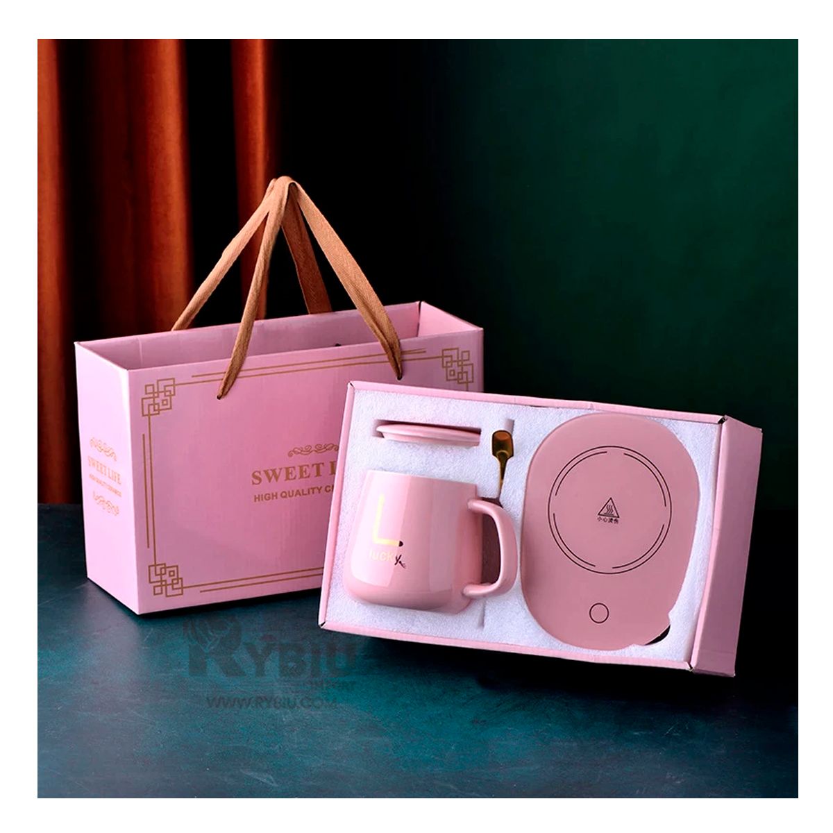 GENERICO - Pack Calefactor con Cantaro en Rosado Y+Gift MiniAgenda