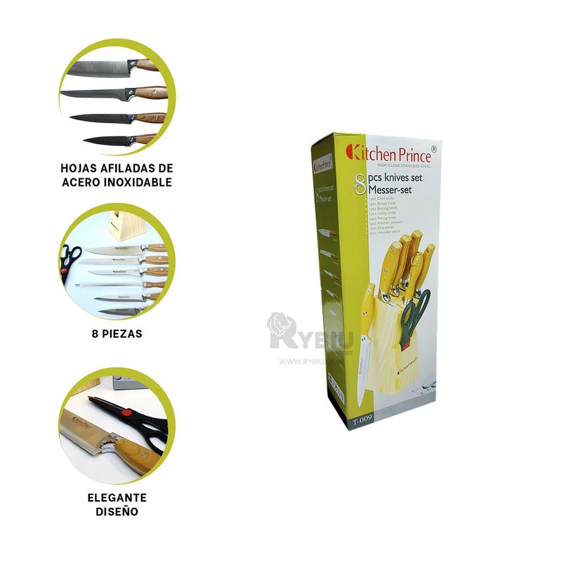 GENERICO - Kit de Cuchillas de Madera Y+Gift Stickers