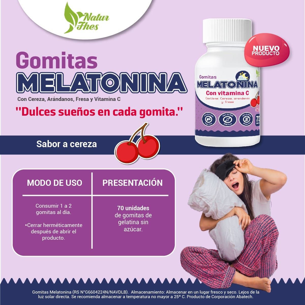 NATURFHES - GOMITAS DE MELATONINA X 70 GOMITAS