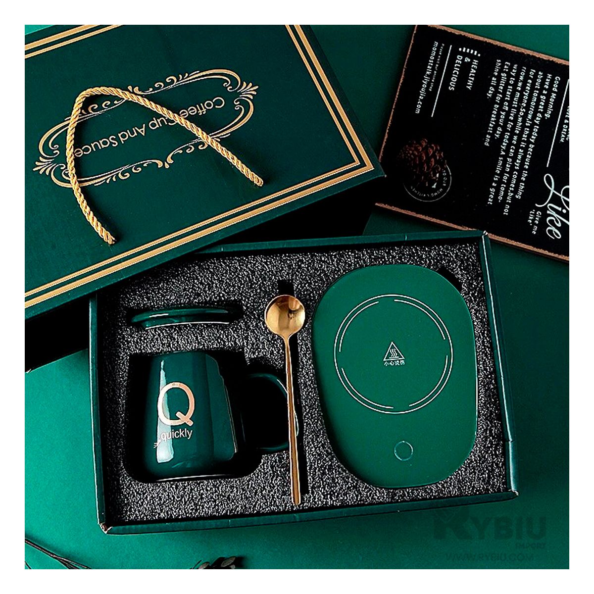 GENERICO - Pack Funcional de Calefactor Color Verde Y+Gift MiniAgenda