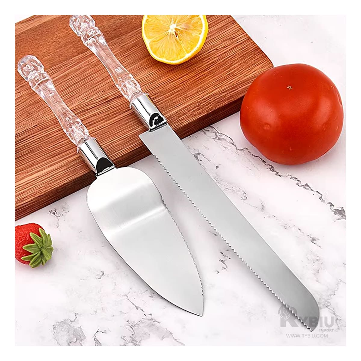 GENERICO - Set de Cuchillo en Acrilico Y+Papel de Regalo