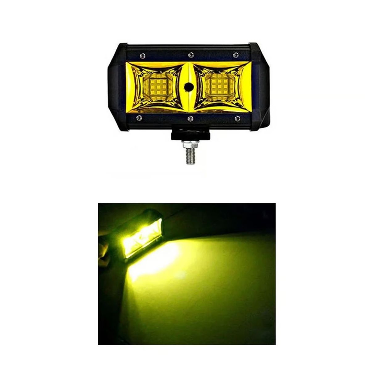 GENERICO - Faro Led Cob Luz Amarillo 96w 4x4 1pcs