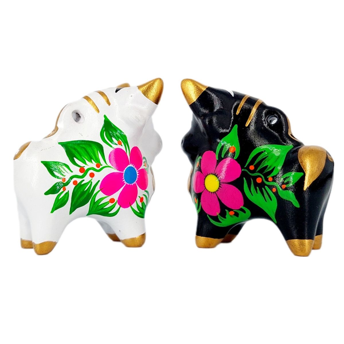 GENERICO - Pareja de Toritos de Pucará de 5 cm. Artesanía Peruana