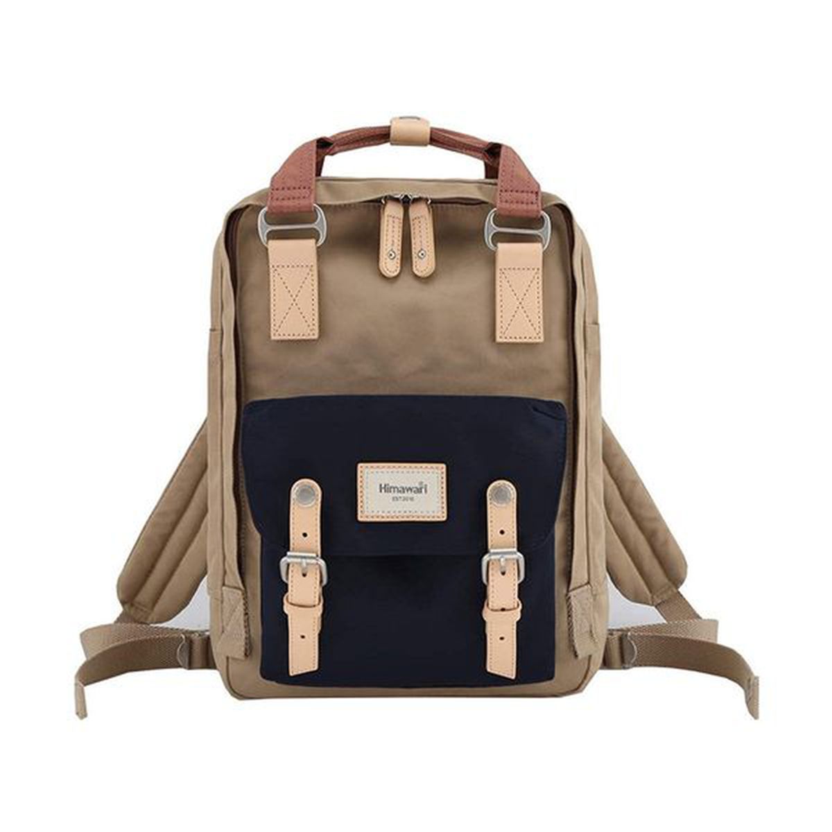 HIMAWARI - Himawari - Mochila escolar o viaje porta Laptop H188L-57 Beige y Azul