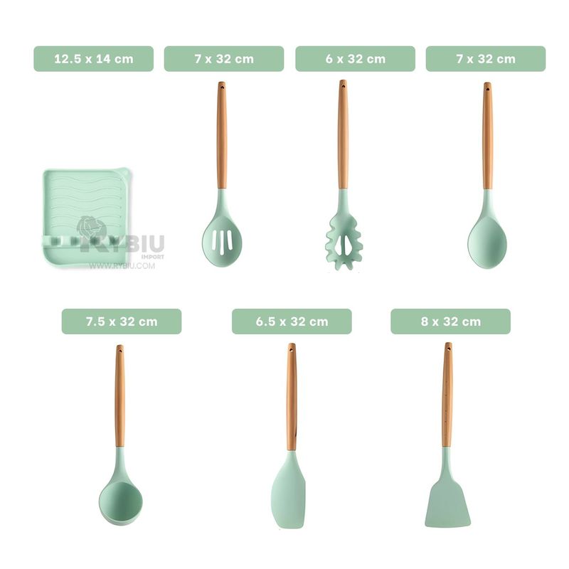 RYBIU IMPORT - Combo Pastelero Color Verde Agua Y+Regalo Agendita