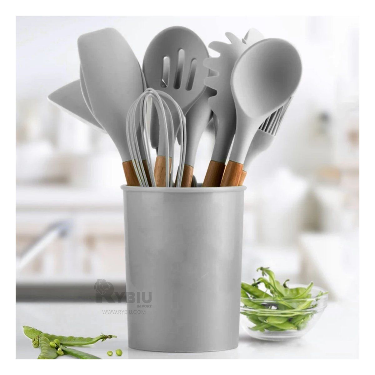 RYBIU IMPORT - Set Elegante para Estufas en Color Plomo Y+Regalo Agendita