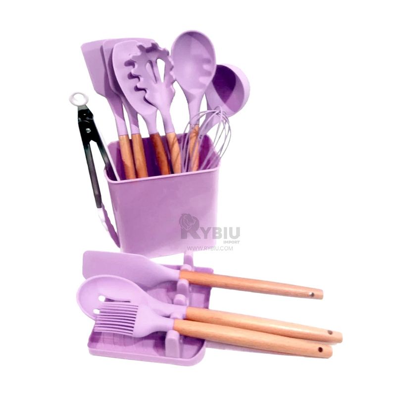 RYBIU IMPORT - Combo para Postres de Color Lila Y+Envoltorio de Regalo