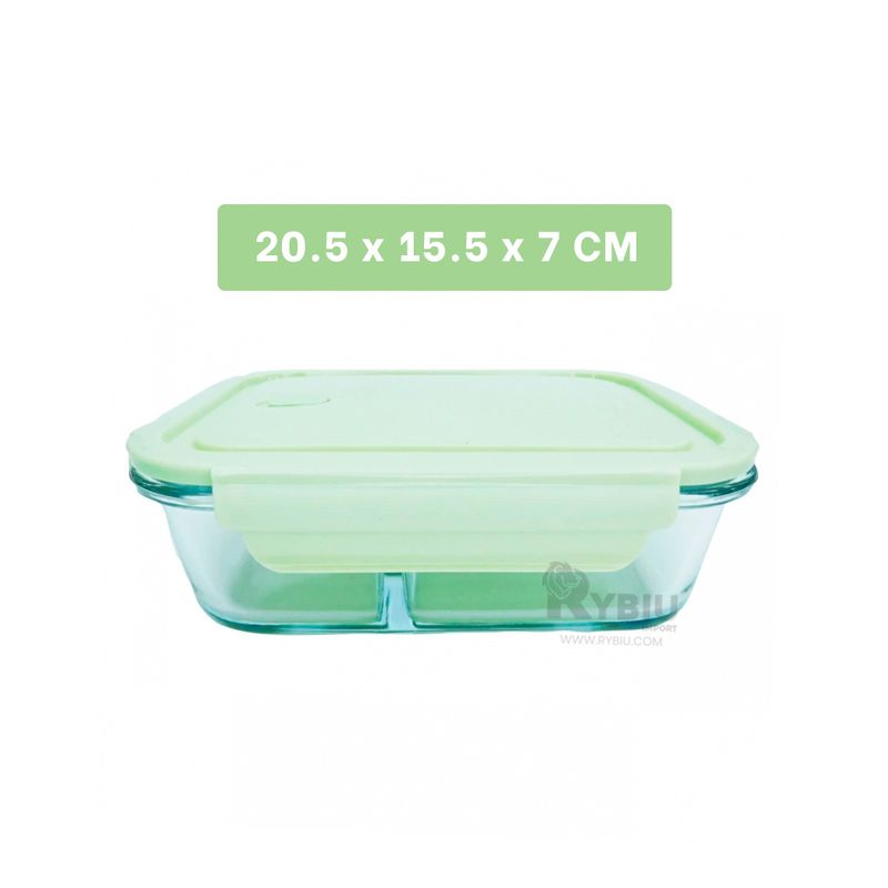 RYBIU IMPORT - Recipiente Moderno de 3 Huecos en Verde Y+Regalo Agendita