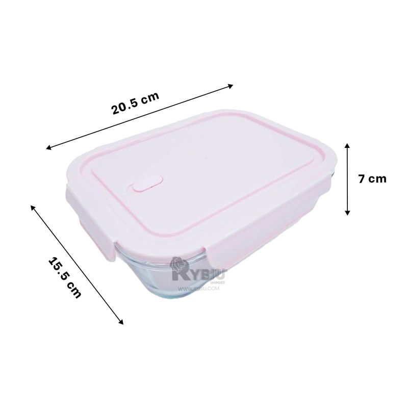 RYBIU IMPORT - Envase Apto para Alimentos Tono Rosado Y+Post-it Adhesivos