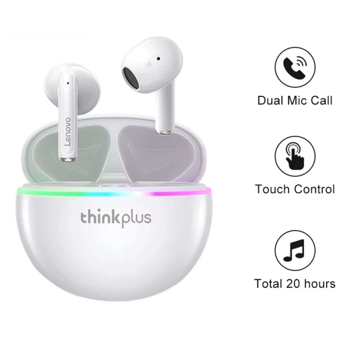 LENOVO - Audifono Bluetooth Lenovo XT97  - Blanco