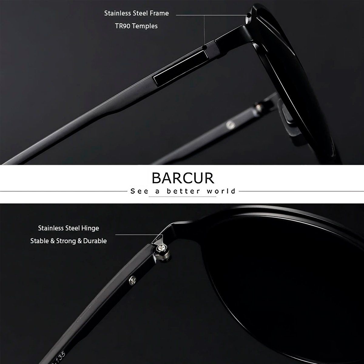 GENERICO - Lentes de Sol Barcur Polarizado Proteccion UV 400