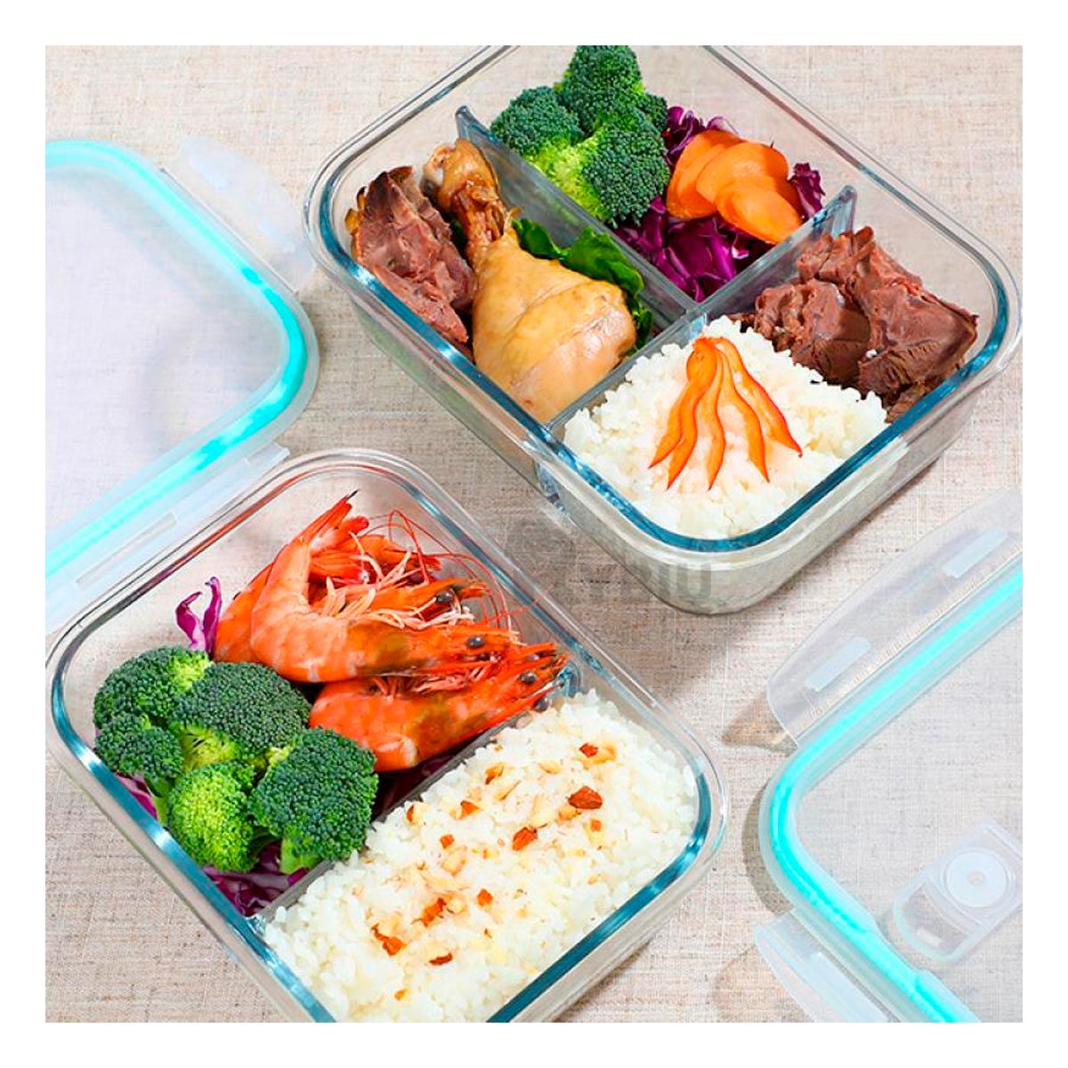 RYBIU IMPORT - Envase para Frutas en Celeste Y+Ligas de Regalo