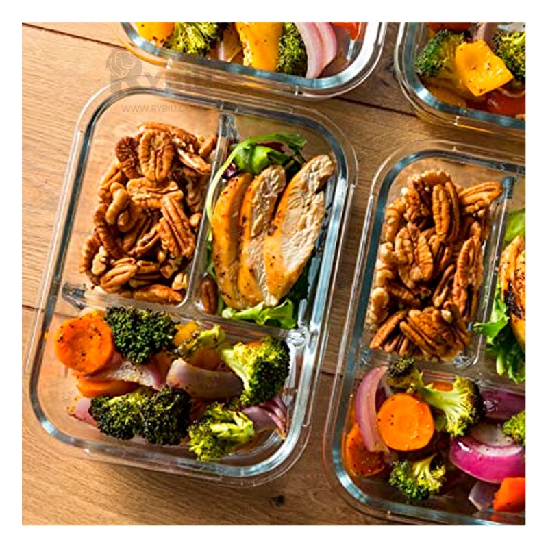 GENERICO - Taper Rectangular de Vidrio 3 Divisiones en Verde