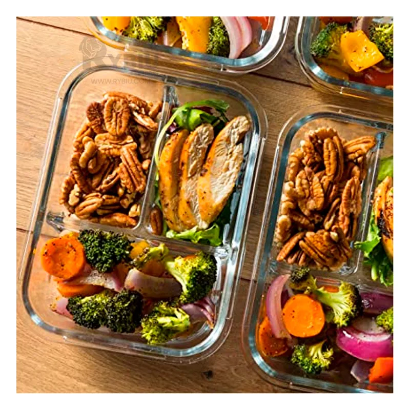 GENERICO - Taper Rectangular de Vidrio 3 Divisiones en Rosado