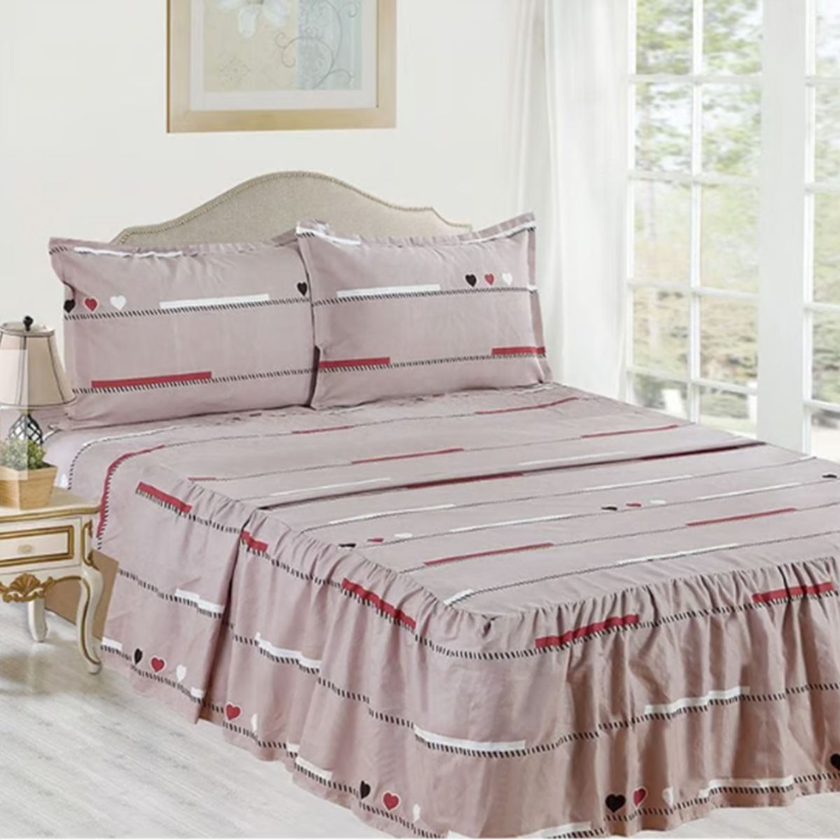 CASATEX - Juego de Sábanas Con Blonda 4 Piezas - 1.5 Plazas Casatex