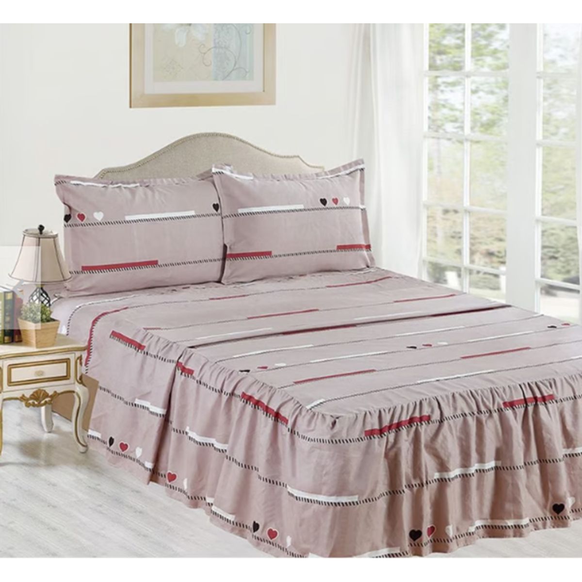 CASATEX - Juego de Sábanas Con Blonda 4 Piezas - 1.5 Plazas Casatex