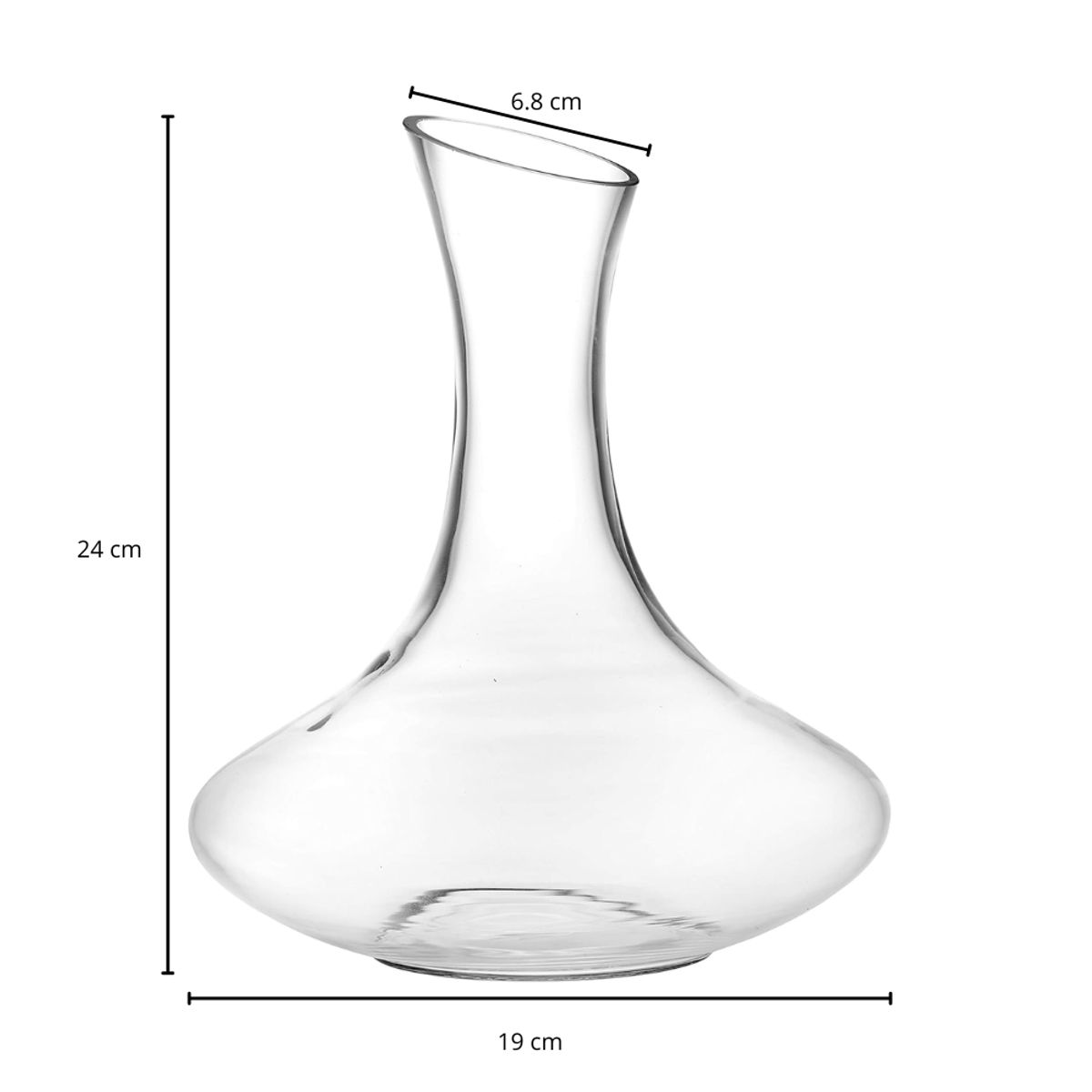 INSPIRA - Decantador Jarra de Vidrio para Vino 1500 ml