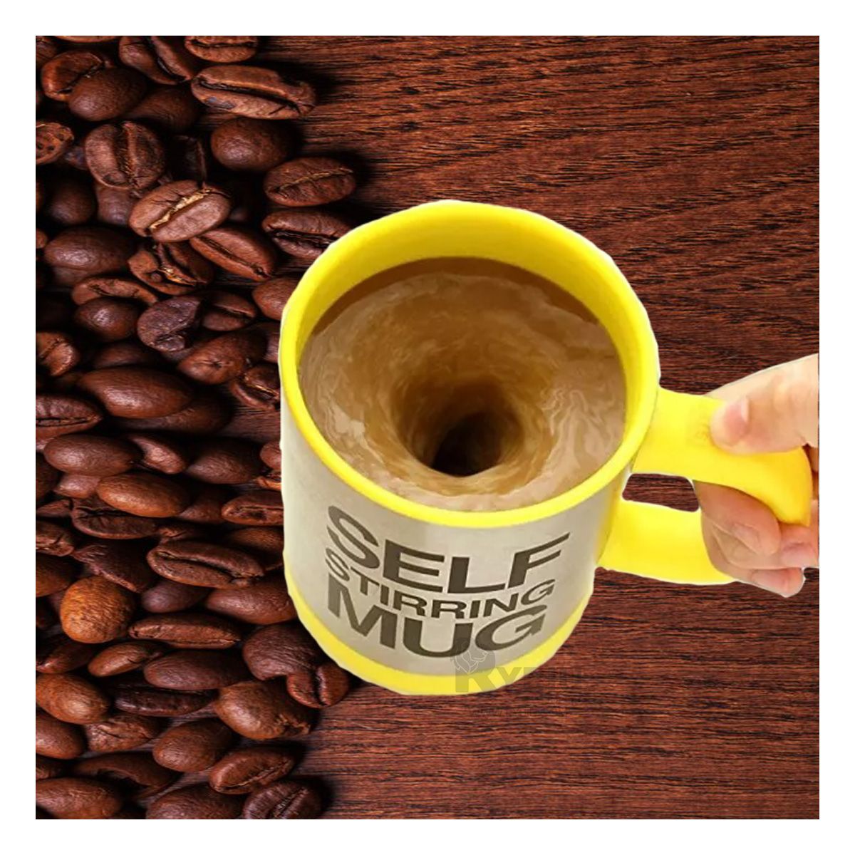 GENERICO - Taza Batidora de 400 ml con 2 Pilas AAA en Tono Amarillo