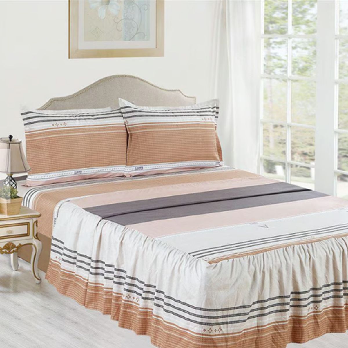 CASATEX - Juego de Sábanas Con Blonda 4 Piezas - 1.5 Plazas Casatex