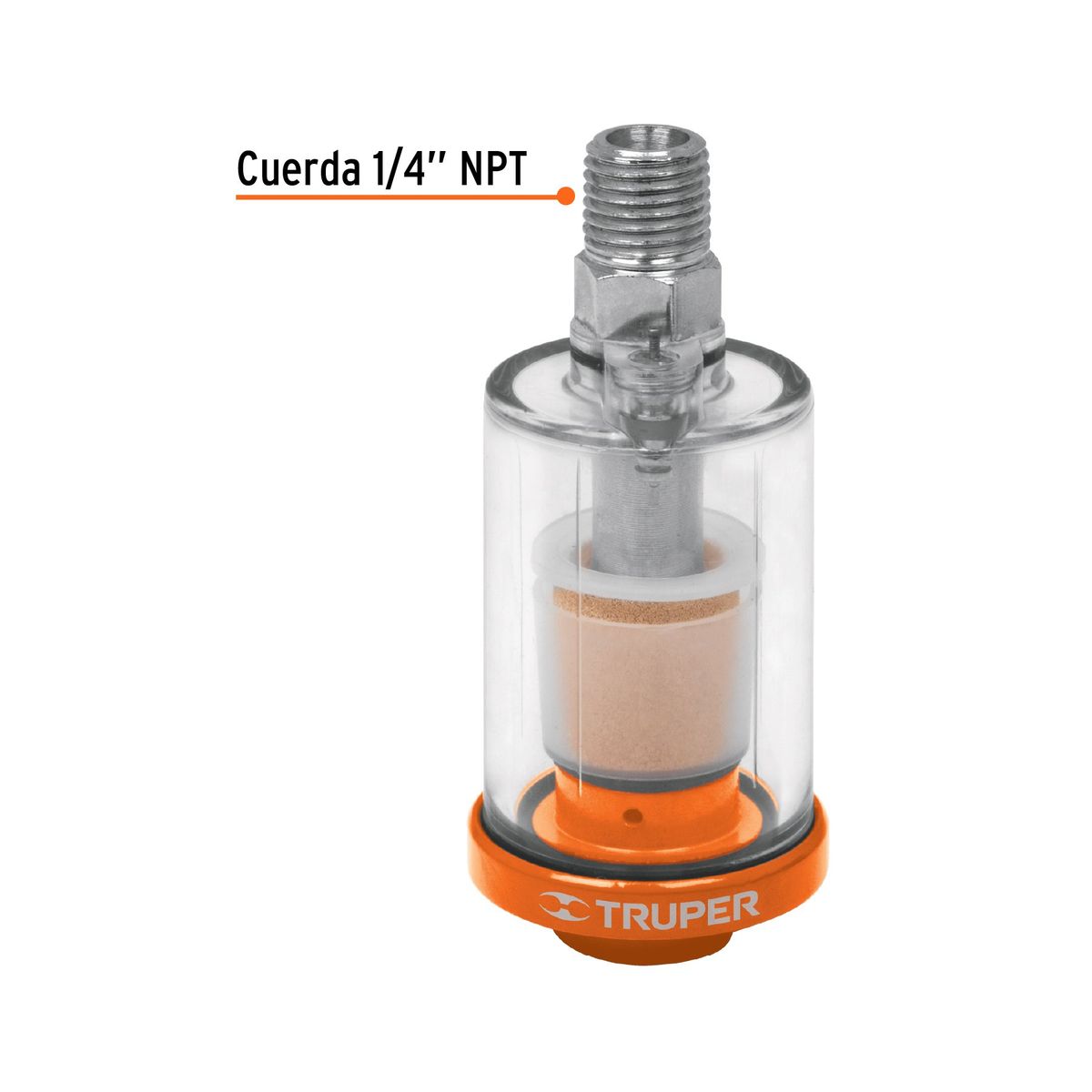 TRUPER - Filtro Separador Agua y Aceite para Compresora 19027 Truper