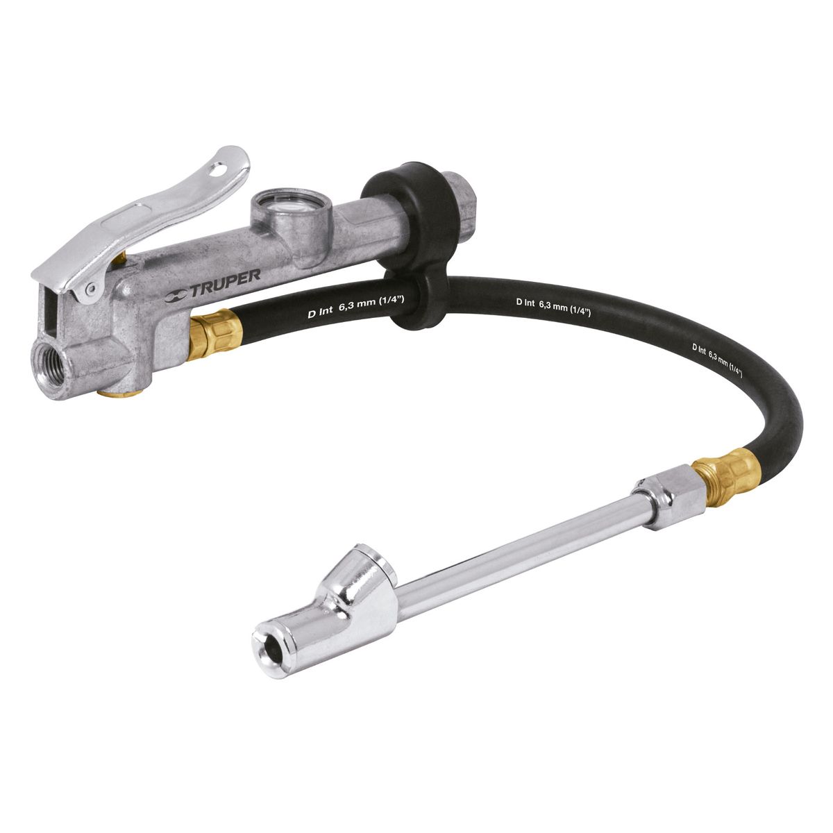 TRUPER - Inflador Cableza Doble Calibrador Profesional 19028 Truper