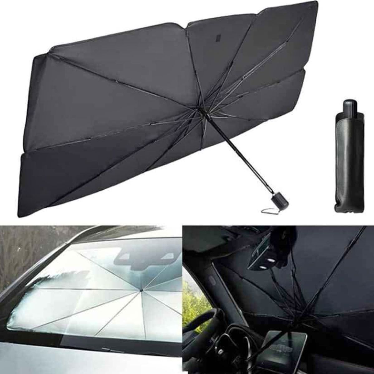 GENERICO - Parasol Tapasol para Carros Autos - Negro