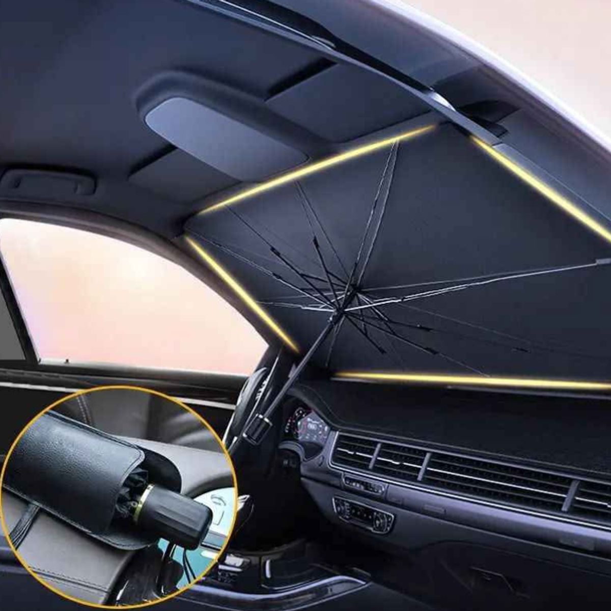 GENERICO - Parasol Tapasol para Carros Autos - Negro