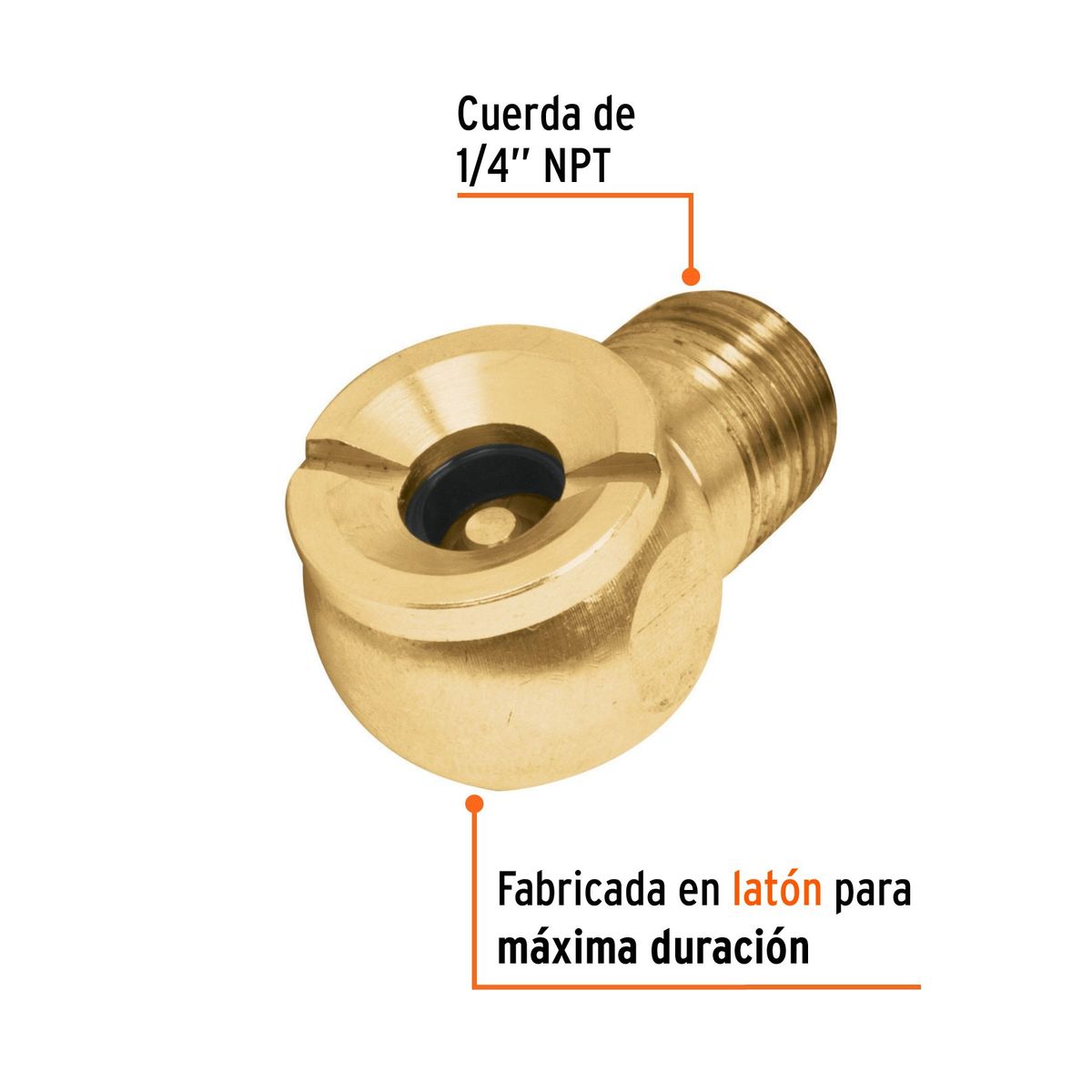 TRUPER - Inflador Cableza para Llantas Macho 19087 Truper