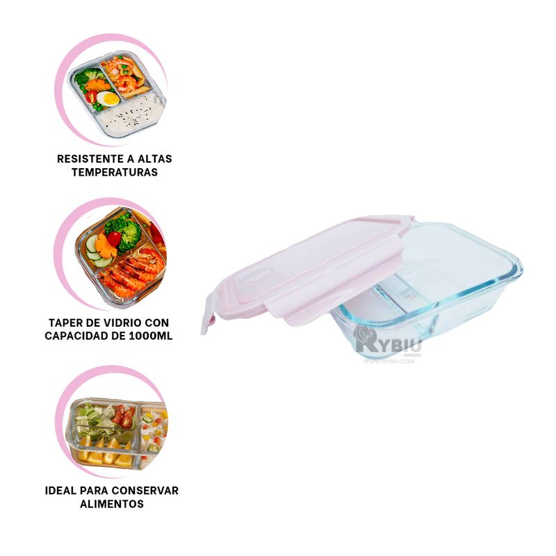 RYBIU IMPORT - Envase de Desayunos en Rosado Y+Ligas de Regalo