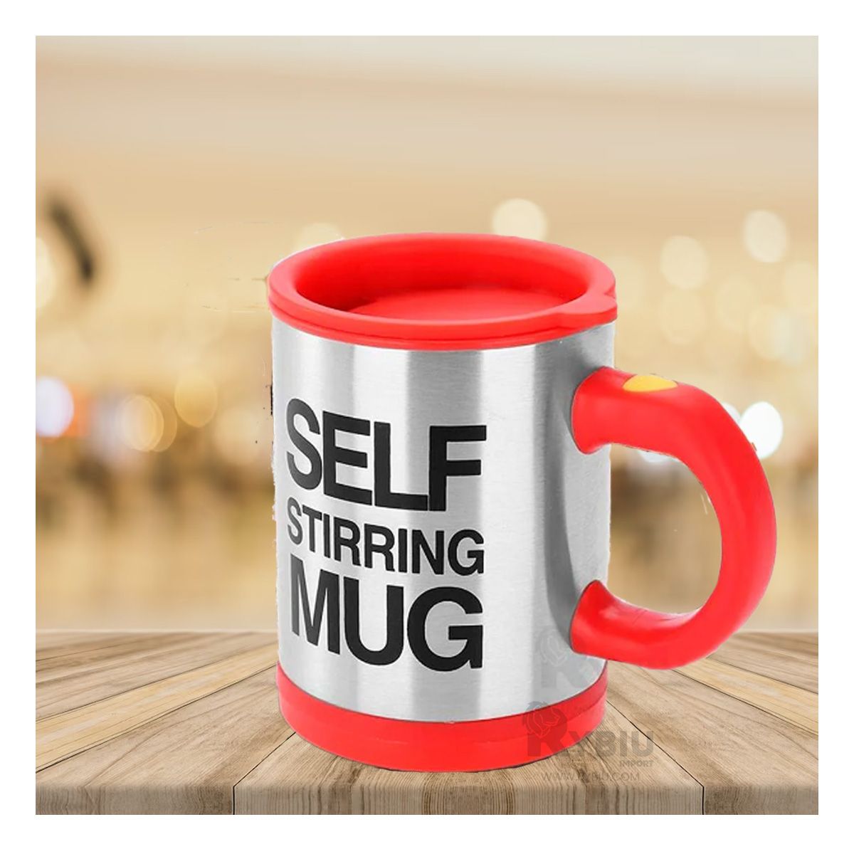 GENERICO - Taza Batidora de 400 ml con 2 Pilas AAA en Tono Rojo