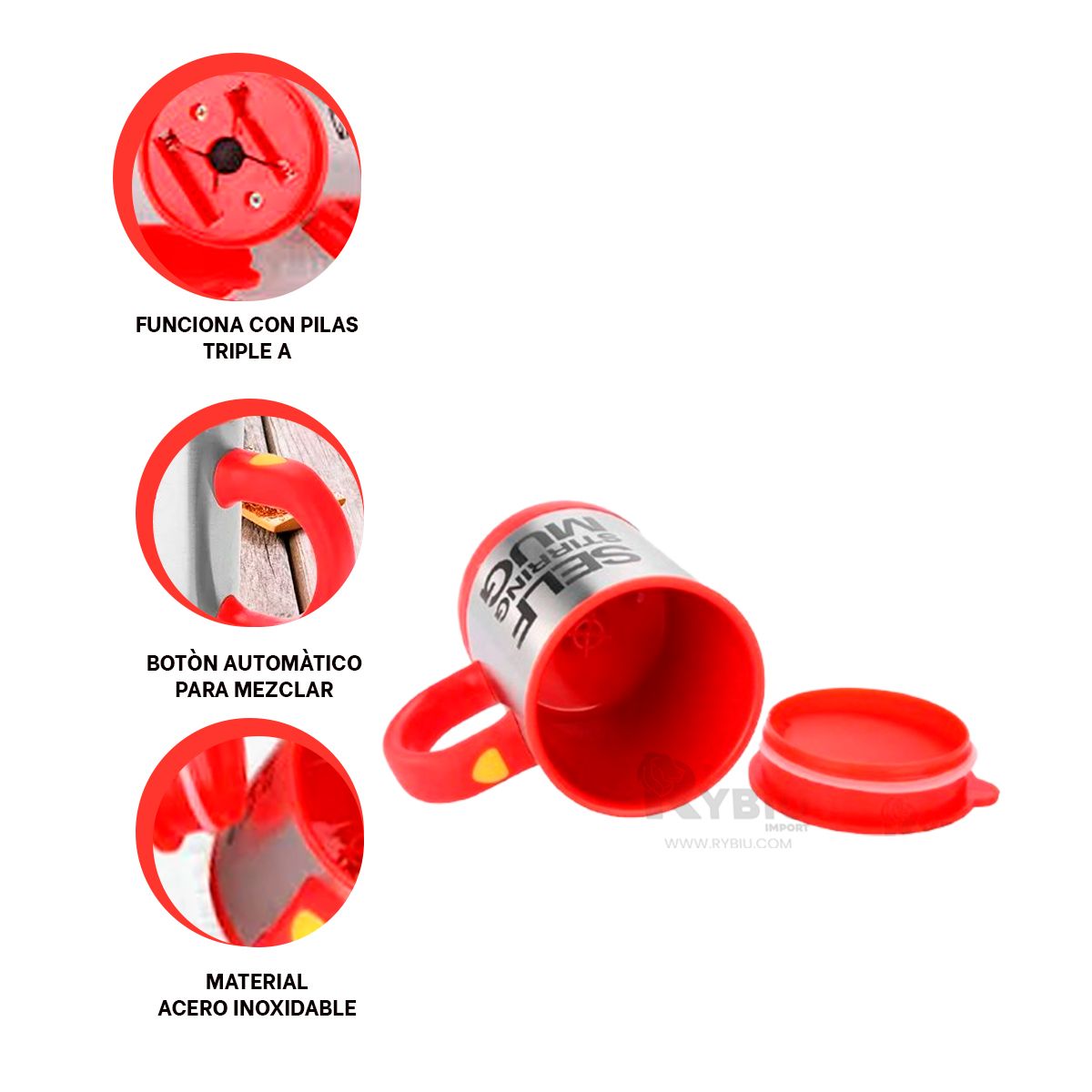 GENERICO - Frasco para Leche de 400ml en Rojo Y+Post-it Adhesivos