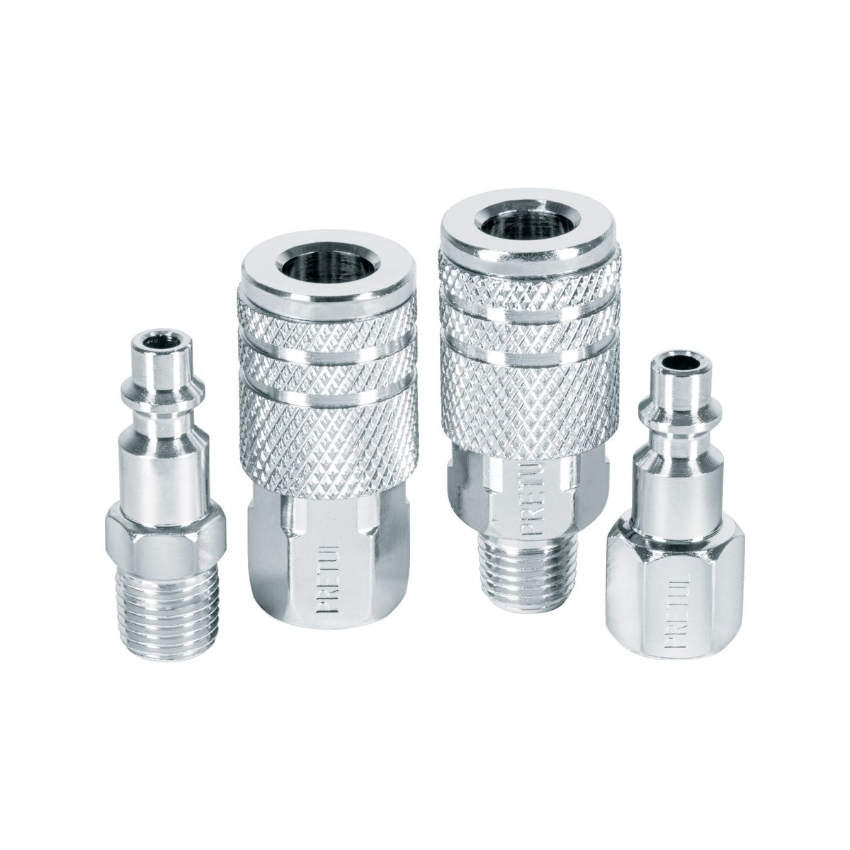 PRETUL - Conectores y Acoples Rapidos 4 Uni para compresora 27020 Pretul