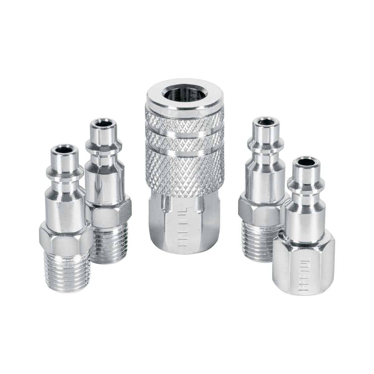 PRETUL - Conectores y Acoples Rapidos 5 Uni para compresora 27021 Pretul