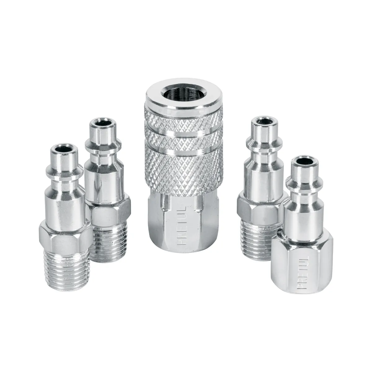 PRETUL - Conectores y Acoples Rapidos 5 Uni para compresora 27021 Pretul