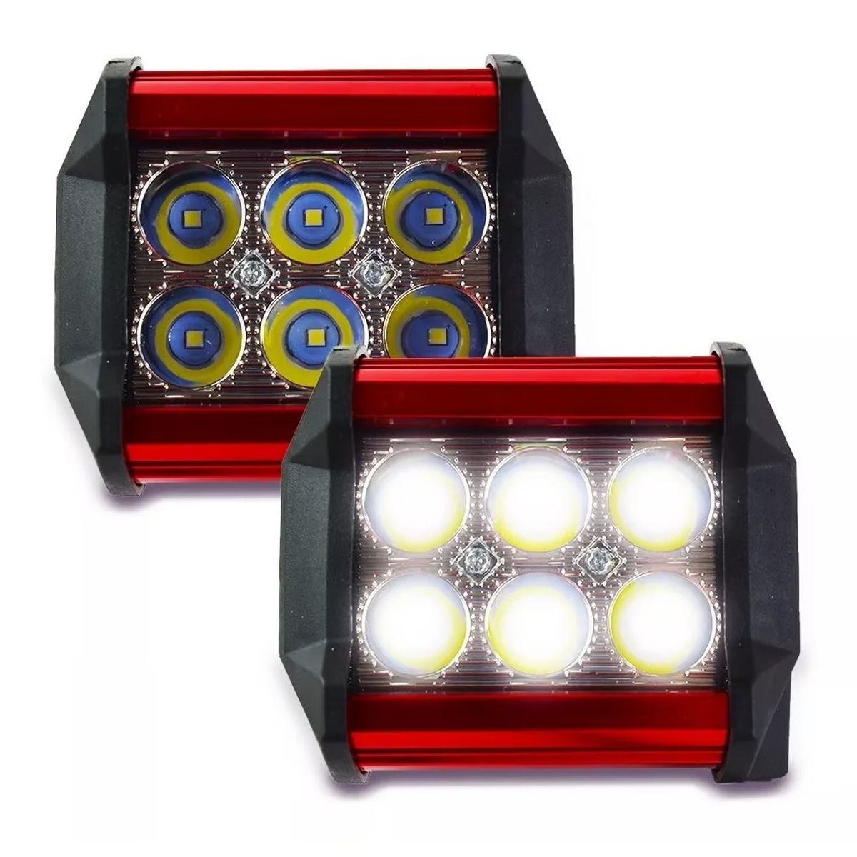 GENERICO - Par Faro 6 Hiper Led 4x2 Aux. Dually C/estrobo