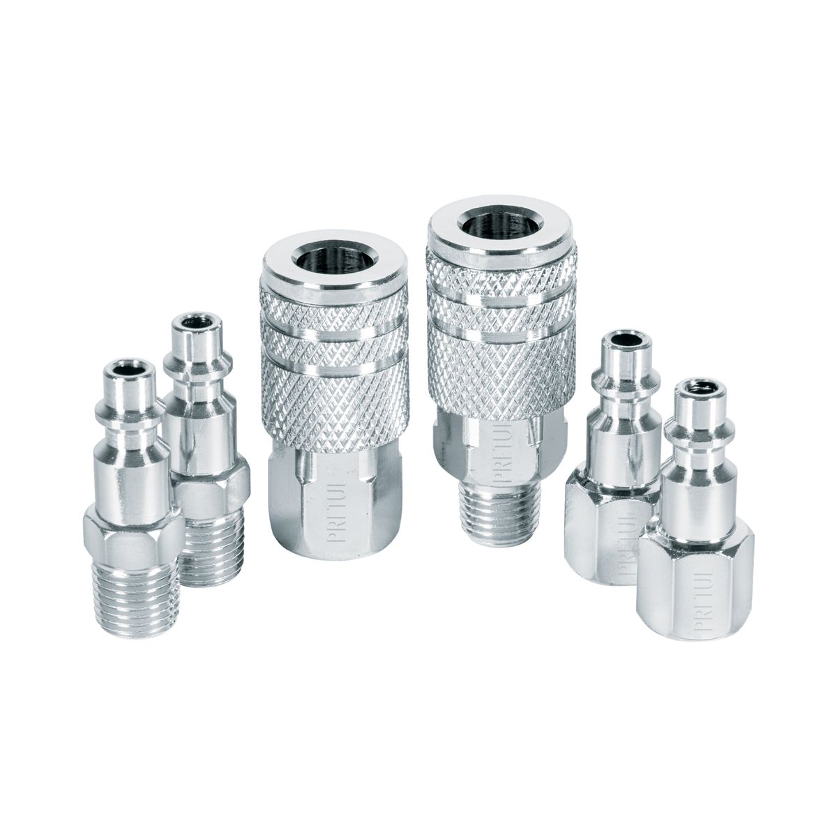 PRETUL - Conectores y Acoples Rapidos 6 Uni para compresora 27030 Pretul