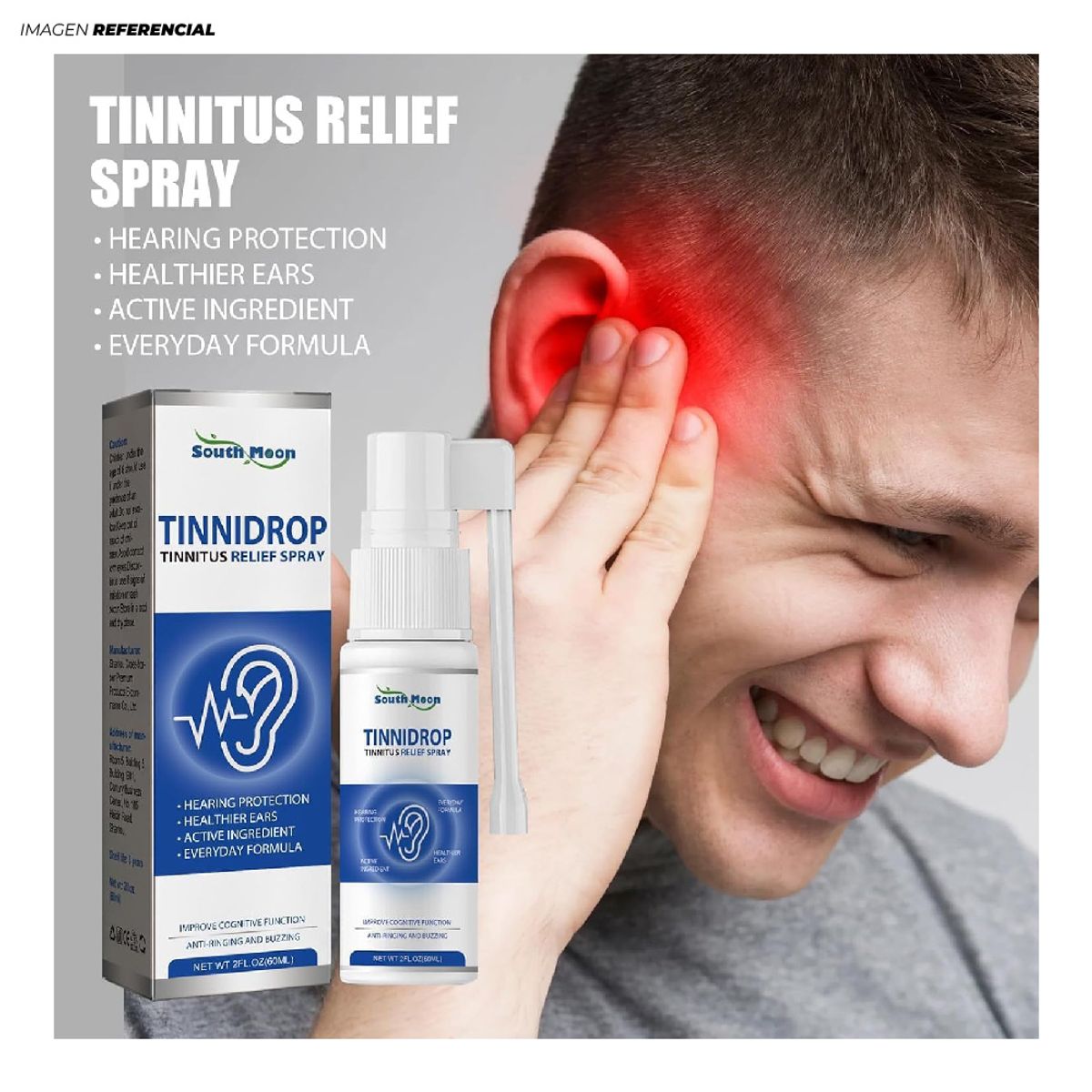 GENERICO - Spray para aliviar la Tinnitus Tinnidrop de 60 ml
