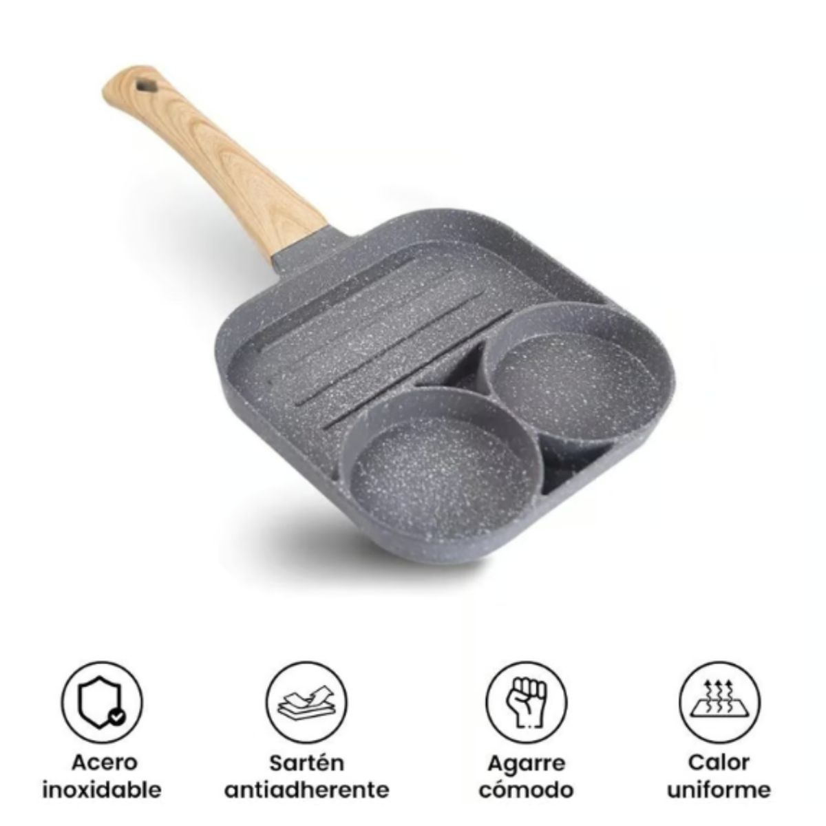 GENERICO - SARTEN VOLCÁNICO 3 DIVISIONES