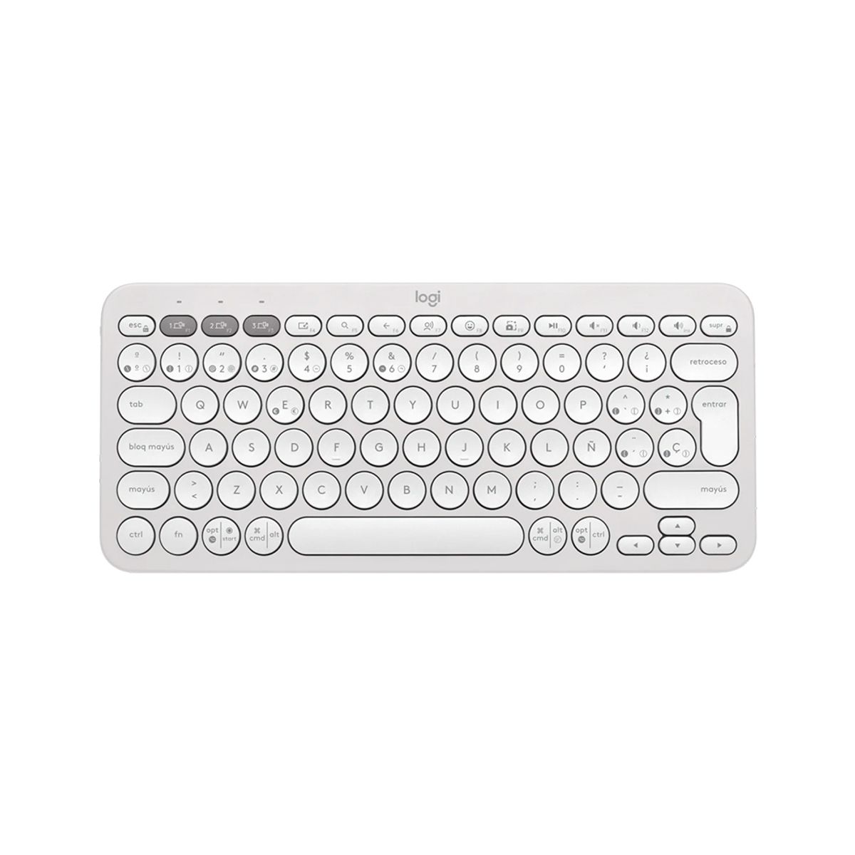 LOGITECH - Teclado Bluetooth Pebble Keys 2 K380s White