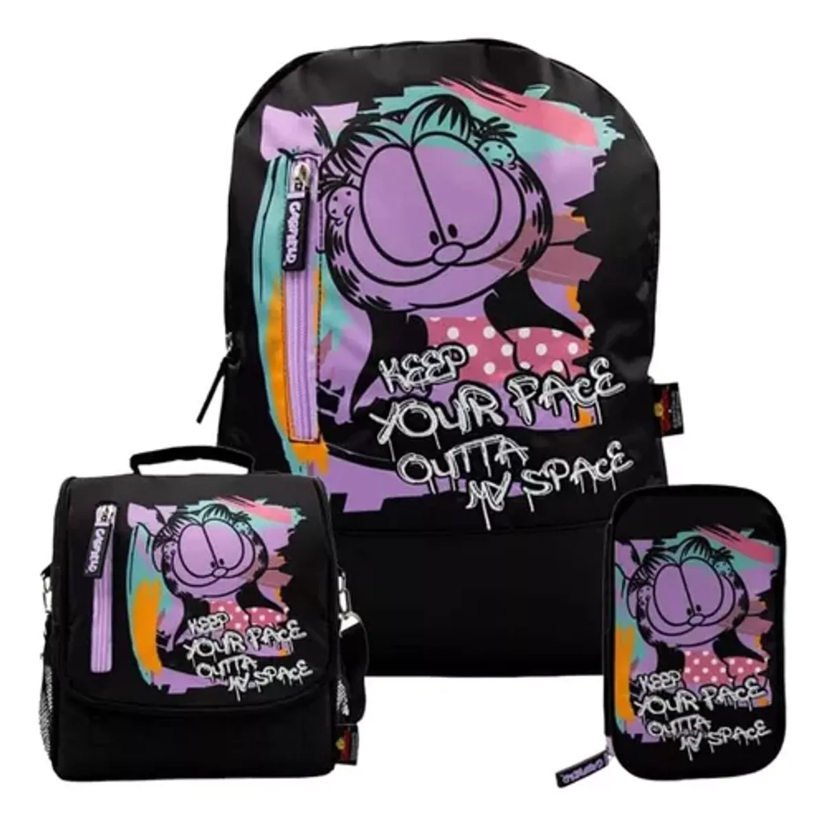 CHILDRENS CLUB - Set de Mochila escolar x3 piezas -  Garfield
