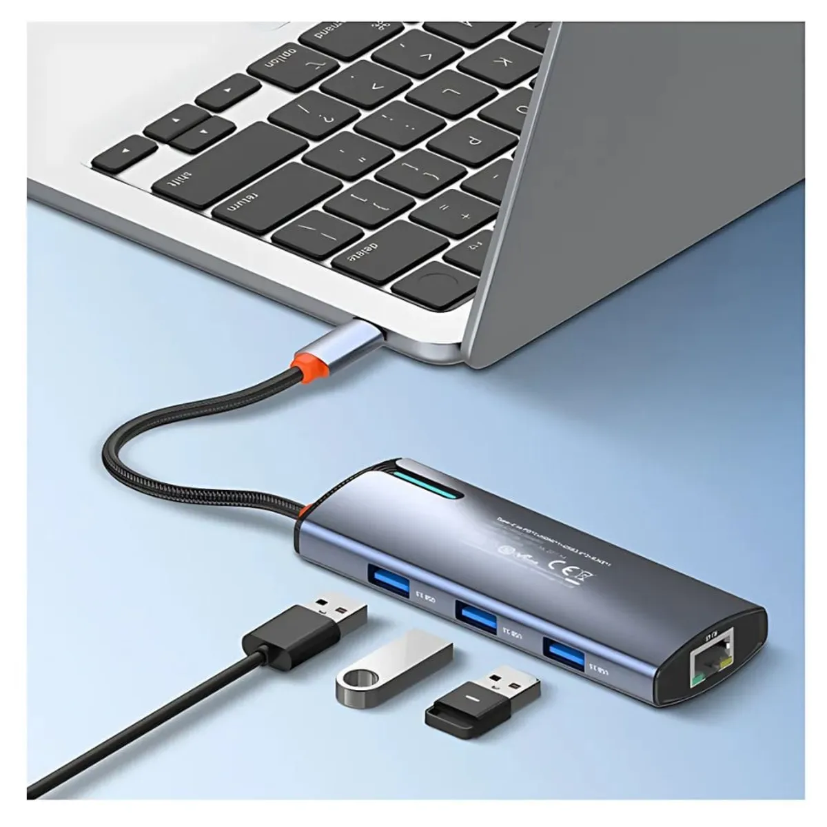 LDNIO - Adaptador HUB multipuertos 6 en 1 con 4K HD LDNIO