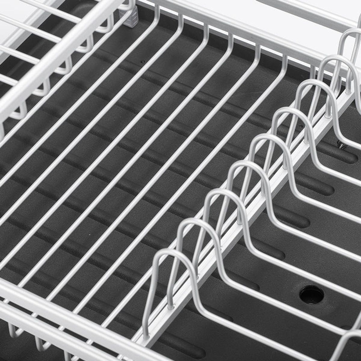 GENERICO - Escurridor color plateado con drenaje