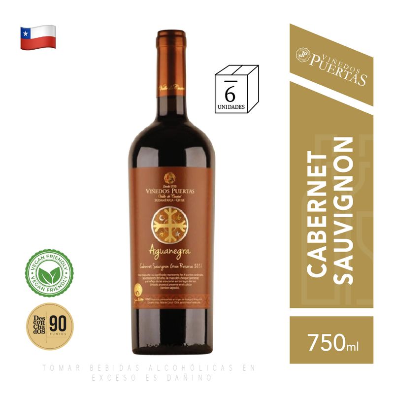 VIÑEDOS PUERTAS - Viñedos puertas - Aguanegra Gran Rerserva  750ml CAJAX6