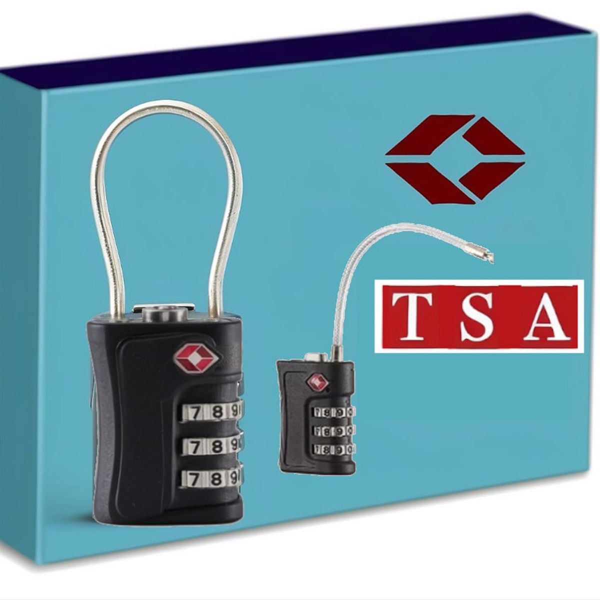 GENERICO - Candado Tsa Aprobado Seguridad Mochila Casillero Maletin Viaje Lockers