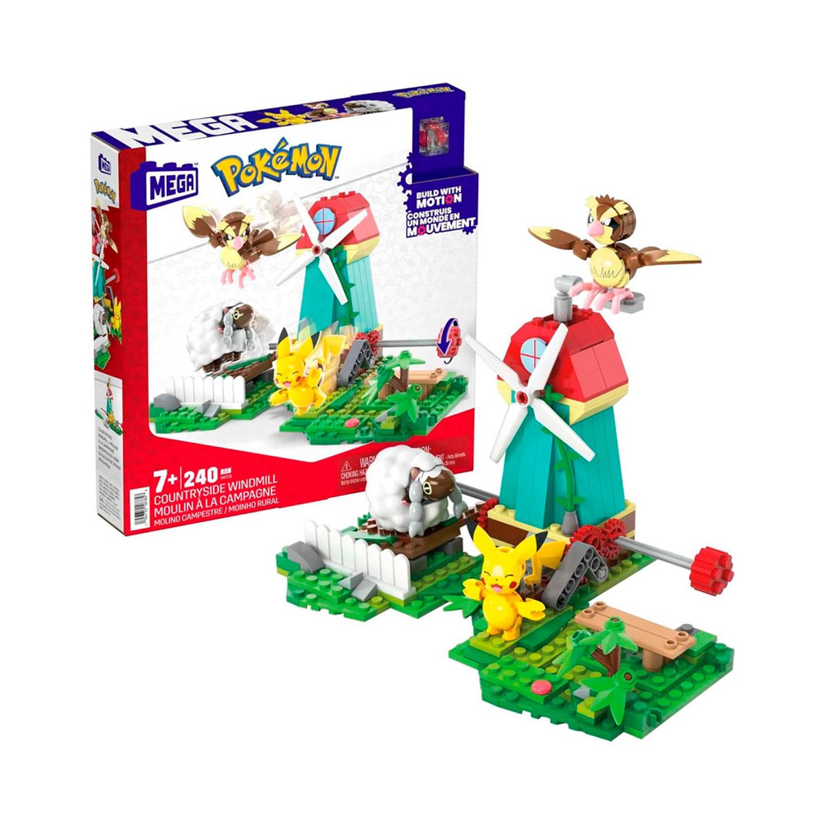 POKEMON - Pokemon Pikachu Pidgey Mega 240 Piezas