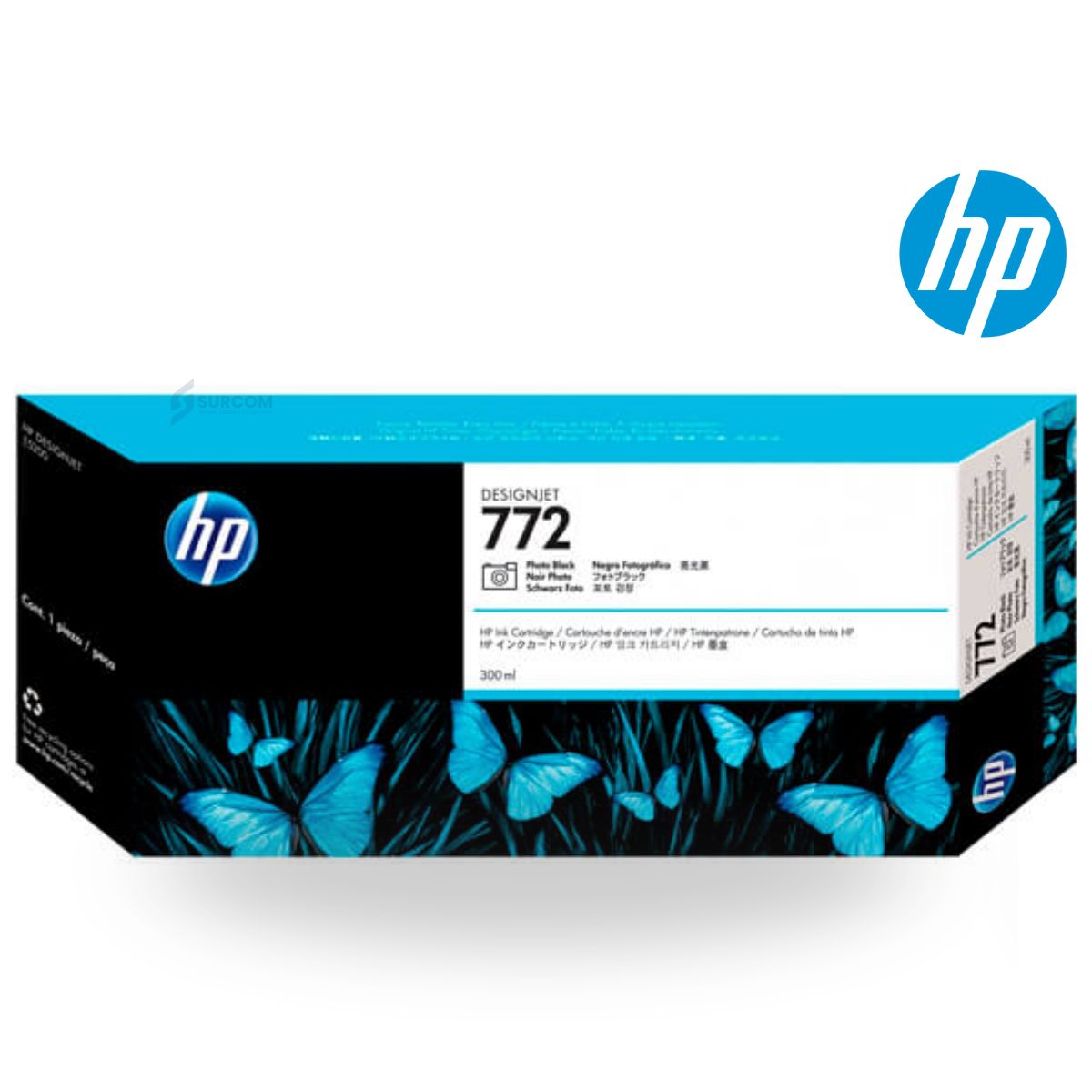 HP - Cartucho de Tinta HP 772 Photo Black (CN633A) Original 300 ml