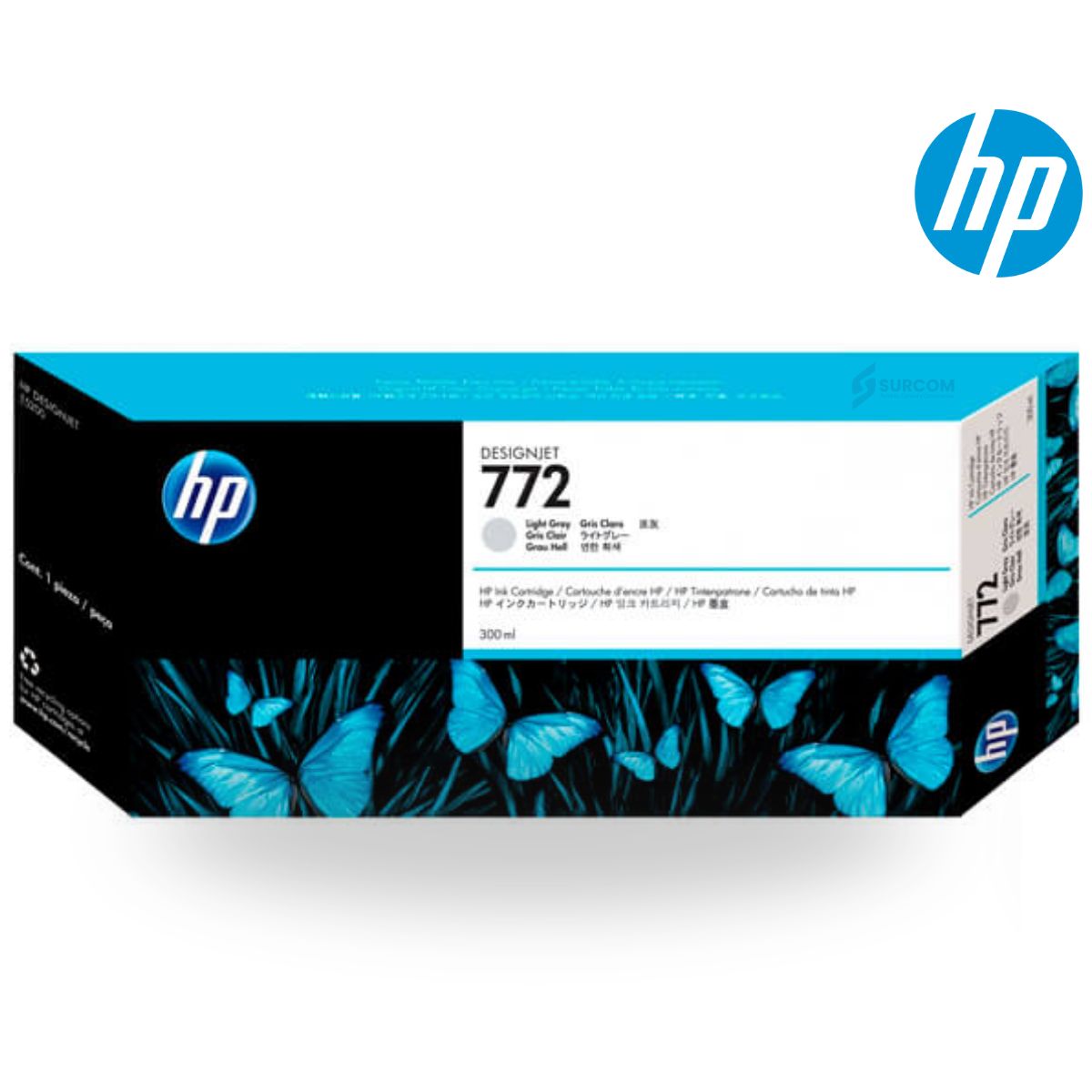 HP - Cartucho de Tinta HP 772 Light Gray (CN634A) Original 300 ml