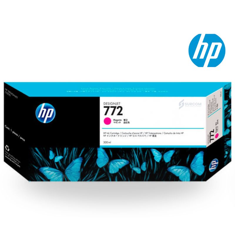 HP - Cartucho de Tinta HP 772 Magenta (CN629A) Original 300 ml